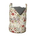 thumbnail image 1 of Spring Laundry Bag, Romantic Springtime Composition with Various Types of Flowers on Cream Background, Basket with Handles Drawstring Closure for Laundromats, 13" x 19", Multicolor, by Ambesonne, 1 of 4