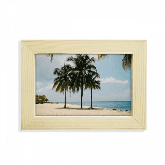 Ocean Sand Beach Sea Tree Picture Desktop Decorate Photo Frame Picture Art Painting 5x7 inch