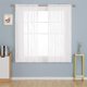thumbnail image 3 of Cortinas transparentes Deconovo con bolsillo para varilla, de jacquard y rayas blancas, para sala de estar, 132 cm de ancho x 137 cm de largo (juego de 2), 3 of 7