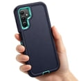 thumbnail image 2 of for Samsung Galaxy A26 5G Rugged Case, Triple-Layers [Military Grade Protection] Anti-Scratch Phone Cover Shockproof Heavy Duty Durable Case for Samsung Galaxy A26 5G, Darkblue+Green, 2 of 9