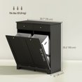 thumbnail image 3 of HOMCOM Tilt Out Laundry Hamper, Laundry Hamper Cabinet with Drawer, Black, 3 of 10