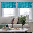 thumbnail image 4 of LALILO Kitchen Curtain Valance With Sea Waves Ornament Rod Pocket Window Curtain 52"x 18" Set of 2, 4 of 5