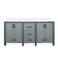 thumbnail image 4 of Ziva 72 in W x 22 in D Dark Grey Double Bath Vanity and Cultured Marble Top, 4 of 8
