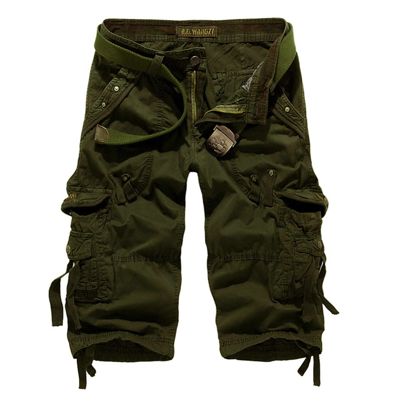 amidoa Comfy Pure Color Outdoor Wear for Men Lightweight Pockets Cargo ...