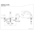 thumbnail image 3 of Kingston Brass KS4362DL Concord Two-Handle Deck Mount Roman Tub Faucet, Polished Brass, 3 of 5