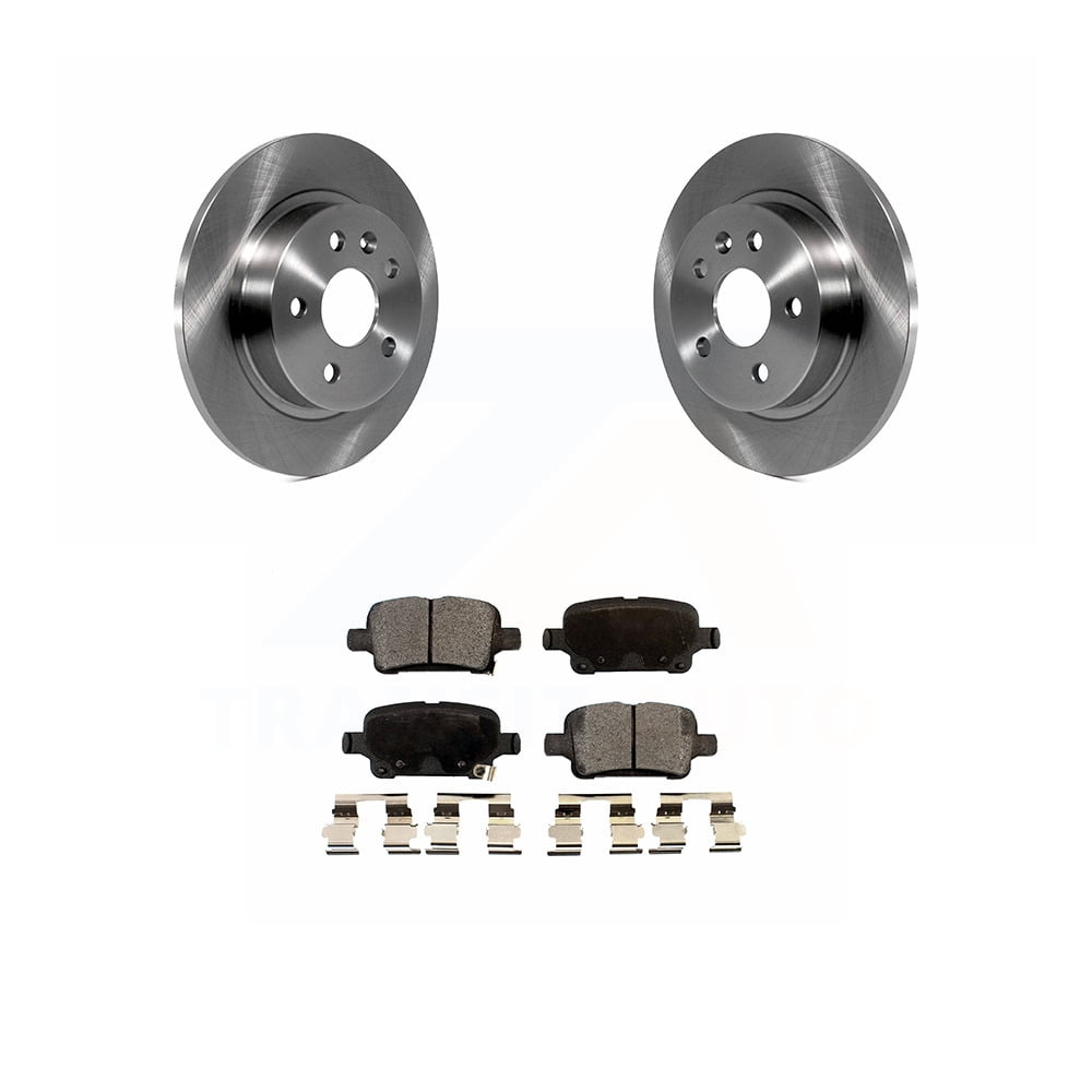 Rear Disc Brake Rotors And SemiMetallic Pads Kit For 2016 Chevrolet