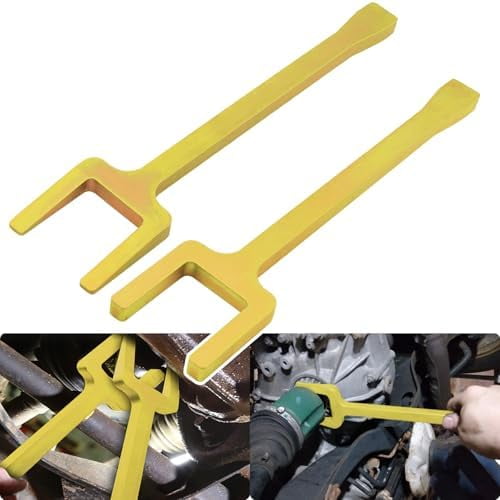 12020 Axle Popper Kit 2PC CV Axle Removal Tool for Most FWD Front Wheel Drive Vehicles Removing Stuck Half Shaft Fixing Damaged CV Joints CV Axle Puller, Gold