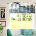 thumbnail image 6 of Blue Valances for Windows White Grey Kitchen Valance Curtains Modern Abstract Art Window Treatment Valances for Living Room Bedroom Bathroom Decor (18" W x 52" L, White Grey), 6 of 6