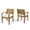 Natural, variant on Light Gray Water-Resistant Outdoor Dining Chairs Set of 2, Acacia Wood Armless Patio Seating with Cushions, Sandblasted Dark Gray Frame, 19L x 23W x 35H inches