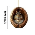 thumbnail image 3 of CuiLiyq Animal Christmas Ornaments, Acrylic forest Animal Christmas Pendent, Rabbit Ornaments for Christmas Tree, Personalized Christmas Ornament Gift (Rabbit), 3 of 5