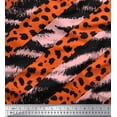 thumbnail image 1 of Soimoi Pink Rayon Fabric Leopard & Wild Animal Skin Print Fabric by Yard 56 Inch Wide, 1 of 3