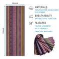 thumbnail image 2 of Purple Boho Tribal Stripes and Hearts Pattern Hot Yoga Mat Towel Non Slip for Hot Yoga - Quick-Drying Yoga Mat Cover with 4 Corner Pockets with Travel Bag - Hot Yoga Towel Non Slip 74"x26", 2 of 6