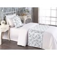 thumbnail image 2 of Bird Print Bed Runner Set, Pastel Soft Pattern of Cranes Simplistic Nature Sky Japanese Theme, Decorative Bedding Scarf & a Pillow Sham for Hotels Homes, Twin, Off White and Pale Blue, by Ambesonne, 2 of 3