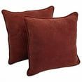 thumbnail image 2 of Blazing Needles Corded Microsuede Floor Pillows (Set of 2), 25", Red Wine, 2 of 2