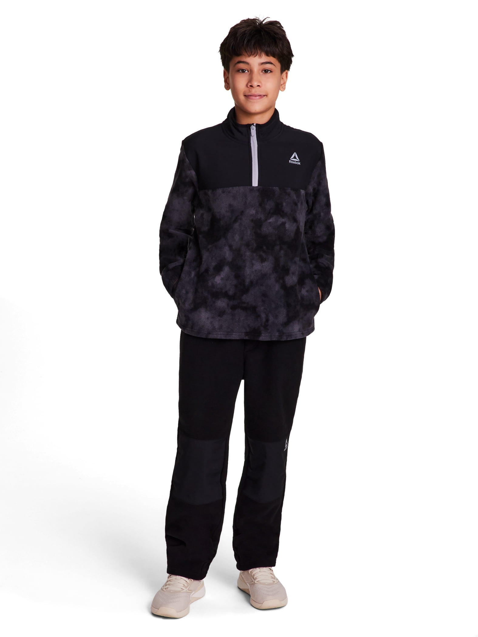 Reebok Boy's Athletic Polar Fleece Pullover Hoodie, Sizes 4-18