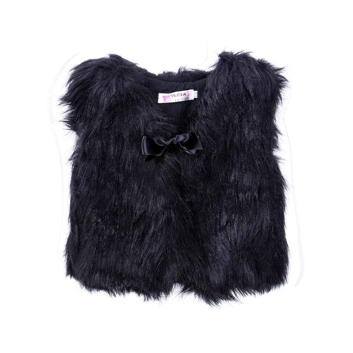 baby girl black fur coat