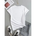 thumbnail image 3 of Camiseta con estampado de corazón y árbol de San Valentín: camiseta informal amarilla de manga corta con cuello redondo y diseño de corazones coloridos para adultos, hombres, mujeres, adolescentes, jó, 3 of 7