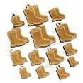 thumbnail image 1 of Rubber Rain Boots Wood Mini Charms Shapes DIY Craft Jewelry - With Hole - Various Sizes (16pcs), 1 of 7