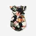 thumbnail image 3 of PatPat Family Matching Large Floral Wrap Front Strap Dress and Colorblock T-shirt Sets Baby Bodysuit 3-18M, 3 of 6