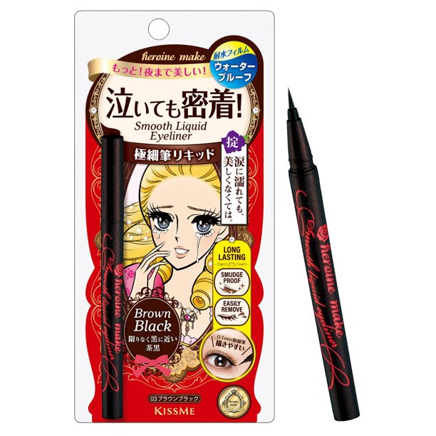 Delineador líquido Heroine Make Smooth Super Keep 03 Marrón Negro