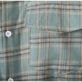 thumbnail image 5 of IROINNID Deals Long Sleeve Shirts for Men Casual New Plaid Shirt Youth Shirts Coat Turndown Collar Blouse & Shirt,Mint Green, 5 of 6