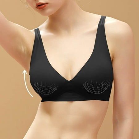 Women s Comfort Wireless Deep V Neck Bra Seamless Push Up Lift Bralette Sport Breathable Everyday Bra