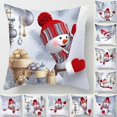 thumbnail image 2 of Funda de cojín navideña con muñeco de nieve, adornos navideños para el hogar, Navidad 2024, regalo de Navidad, adornos navideños, Año Nuevo 2025, 2 of 5