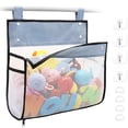 thumbnail image 1 of Organizador de juguetes de baño con múltiples formas de colgar, soporte para juguetes de baño con apertura extragrande, bolsa de almacenamiento de juguetes para bañera con cremallera en la parte inf, 1 of 5