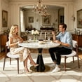 thumbnail image 7 of Dining Chair Set of 2, Upholstered Wooden Dining Chairs with Curved Back, Modern Fabric Kitchen Side Chairs, Linen/Walnut, 7 of 7