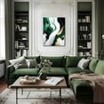 thumbnail image 3 of 3Pcs Emerald Green Modern Wall Art, Abstract Marble Canvas Prints, Green and Gold Pictures Wall Decor, Dark Art Paintings, Artwork for Living Room Dining Room Office Decoration (only canvas), 3 of 6