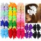 thumbnail image 1 of 40 piezas Boutique de 3 pulgadas cinta de grosgrain molinete lazos para el cabello pinzas de cocodrilo para niñas bebés niños pequeños adolescentes regalos en pares, 1 of 8