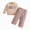 R599-Brown, variant on NOLDARES Infant Toddler Girls Cute 2pcs Fall Winter Outfits Long Sleeve Round Neck Print Top and Elastic Waist Pants Set Clothes Clothing(Yellow,12-18 M)