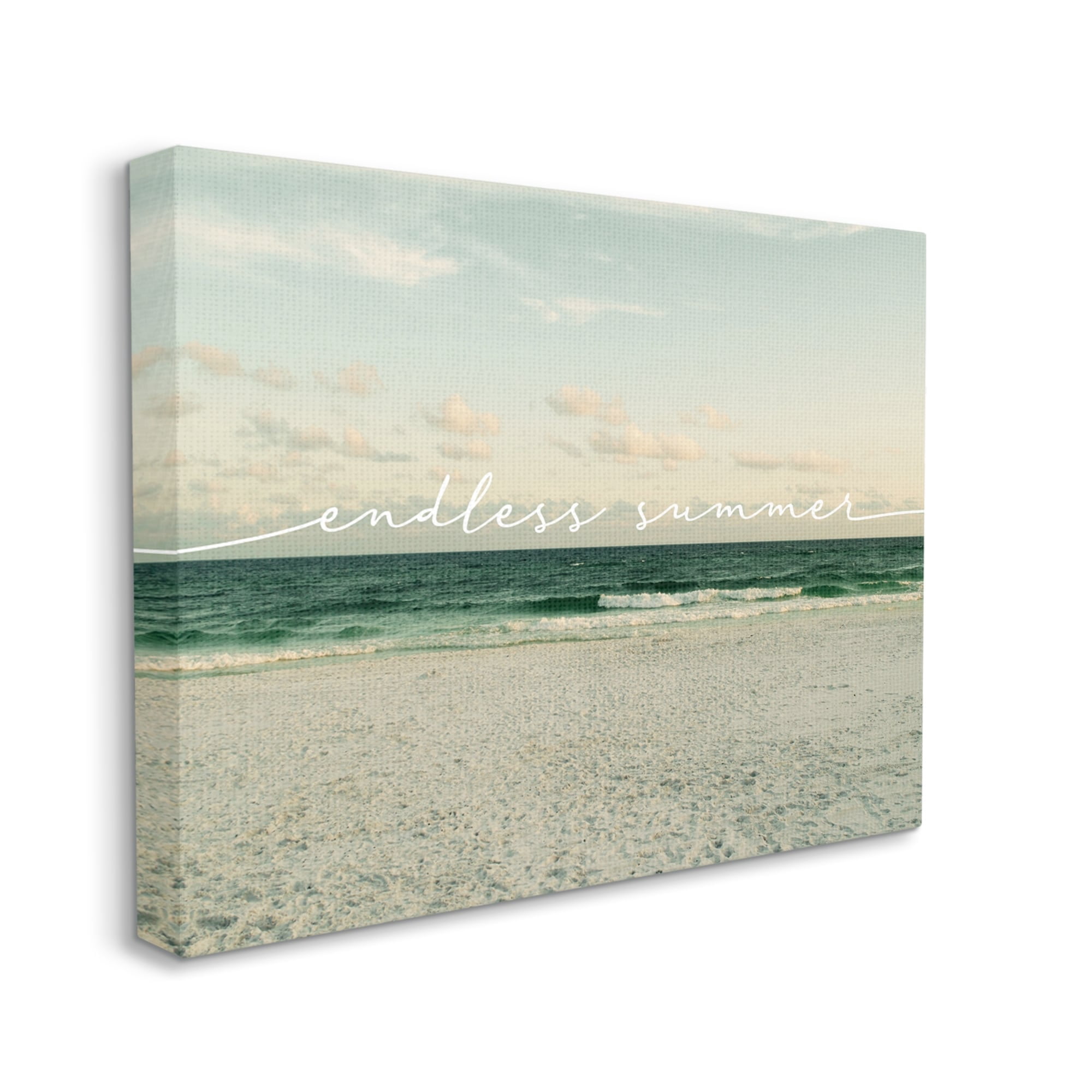 Stupell Industries Endless Summer Beach Waves Shore Coastal Painting Gallery Wrapped Canvas Print Wall Art