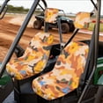 thumbnail image 2 of KUIFORTI Orange Camouflage UTV Seat Covers Seats Cover with Headrest Covers Polyester All-Season Protection Outdoor Seat Cover Set for Yamaha Rhino 700 660 450 2004-2021, 2 of 7