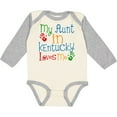 thumbnail image 3 of Inktastic My Aunt in Kentucky Loves Me Boys or Girls Long Sleeve Baby Bodysuit, 3 of 5