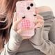 thumbnail image 4 of iPhone 11 12 13 14 Plus PRO MAX iPhone14 iPhone14Pro Rosa Inglés Con Soporte Patrón De Onda Suave TPU Funda, 4 of 4