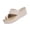 Beige, variant on Flatform Sandals for Women Open Toe Toe Loop Wedge Slides Wide Strap Asymmetric High Flatform Suede Slip On Beach Walk Slippers