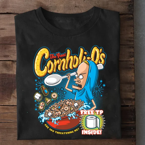 RARE Beavis And Butthead The Great Cornholios Breakfast T shirt Full Size S-5XL