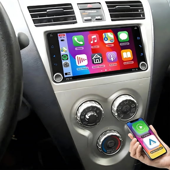 Gsuatey 7 inch Car Radio for Toyota Yaris 2007-2011 with Wireless Carplay Android Auto, Touch Screen Car Stereo with WiFi Bluetooth FM RDS GPS SWC Backup Camera