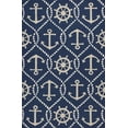 thumbnail image 2 of 7' Round UV treated Polypropylene Navy Area Rug, 2 of 2