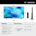 thumbnail image 5 of Samsung 75” Class U8000H Series Crystal UHD 4K UHD Samsung Vision AI Companion Smart Tizen TV 2026 - UN75U8000HFXZA, 5 of 13
