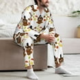 thumbnail image 7 of Fotbe Colorful maple leaf owl Pattern Long Sleeve Pajama Set for Men,Sleepwear Set,2-piece Loungewear Set,Soft PJs Comfy Nightwear with Pockets-XX-Large, 7 of 7