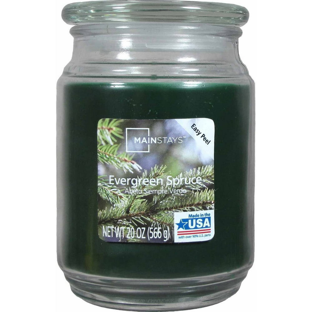 Mainstays 20Ounce Jar Candle, Evergreen Spruce