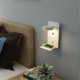 thumbnail image 4 of Bedside Lamp Decorative Bedroom LED Wall Hanging Night Light with USB Charging Port for Living Room 26-27s, 4 of 5
