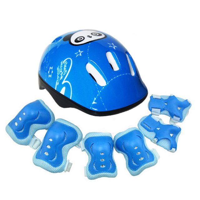 Protective Gear Set for Kids Helmet Pad Set Knee Pads and Elbow Pads Wrist Guards Adjustable Safety