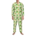 thumbnail image 3 of Fuzoiu St. Patrick's day Print Men's Long-Sleeved Pajama,Lounge Button Down Nightwear,Mens Notch Collar Pajama Set-X-Large, 3 of 7