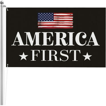 America First Flag Trump 2024 Flag 4th July Day Flag Double Sided Premium Flag 3x5 Ft 3 Ply Polyester Banner With Brass Grommets Indoor Outdoor Decoration