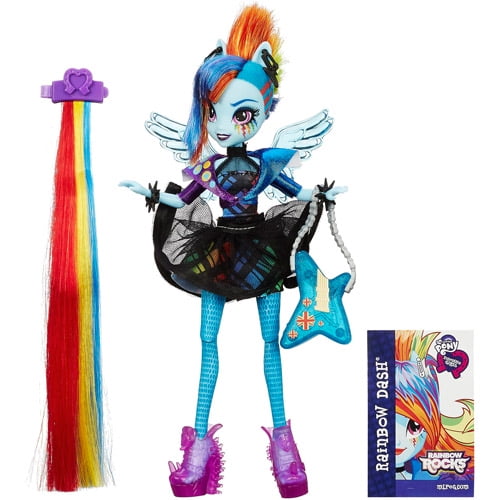 My Little Pony Equestria Girls Rainbow Rocks Rainbow Dash Rockin Hairstyle Doll Walmart Com Walmart Com