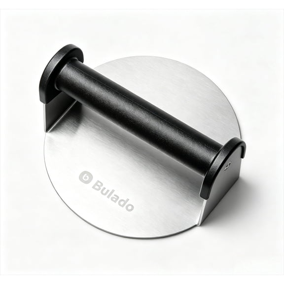 Burger Press, 6'' Round Burger Smasher for Griddle with Heat-resistant Handle, Stainless Steel Non-Stick Hamburger Smasher Tool for Flat Top Griddle, Grill, BBQ, Cooking, Gift Package