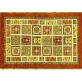 thumbnail image 1 of Ahgly Company Indoor Rectangle Abstract Yellow Modern Area Rugs, 5' x 7', 1 of 4